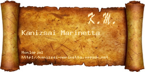 Kanizsai Marinetta névjegykártya